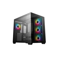 DeepCool CG530 4F Panoramic Tempered Glass Panels Dual Chamber ATX FISHTANK Case with 4 ARGB Fans